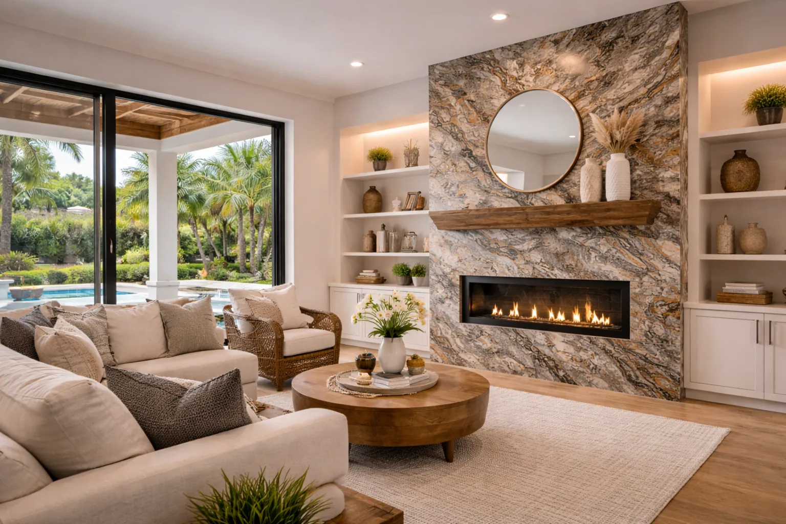 Stone Fireplace Surrounds Designed as a True Focal Point project by Planet Granite